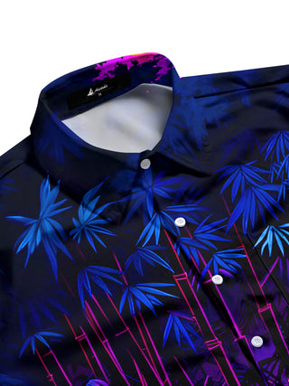 men's printed short sleeve flat lay shirt