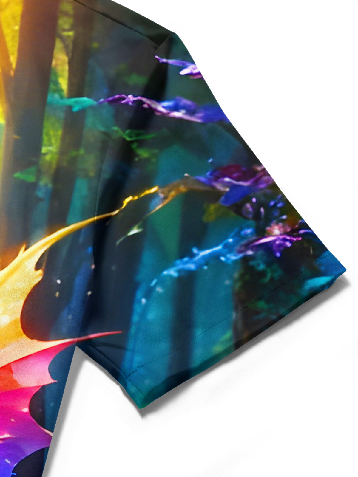 Rainbow Dragon Men's Pocket Short Sleeve Shirts