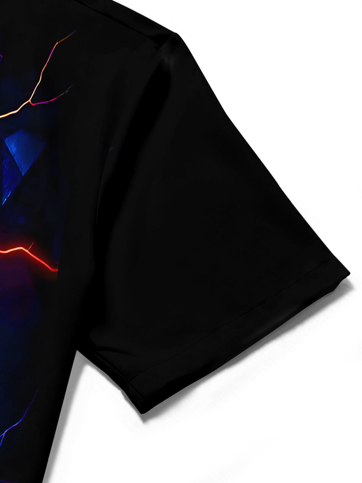 Psychedelic Lightning Geometry Men's Pocket Short Sleeve Shirts