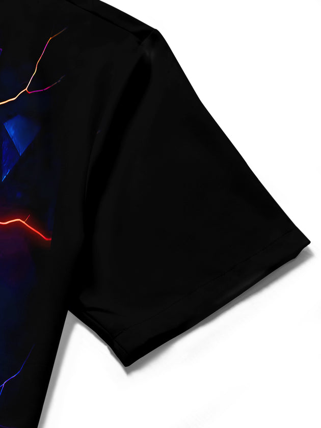 men's psychedelic print shirt summer vacation