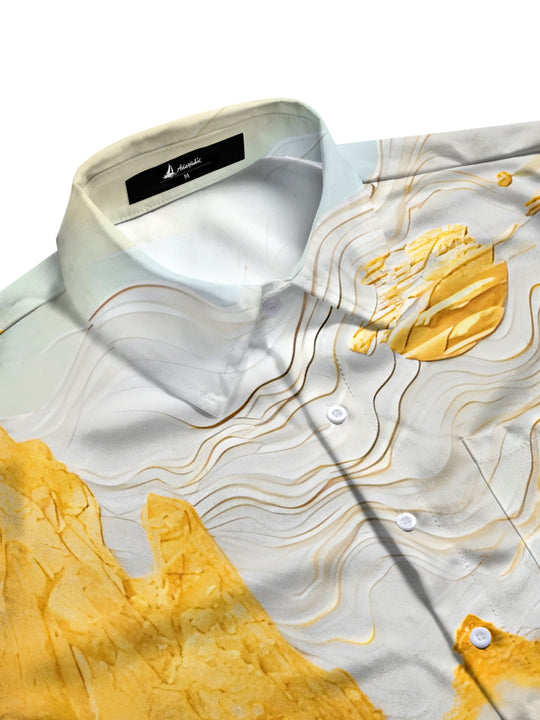 men's botanical shirt side view