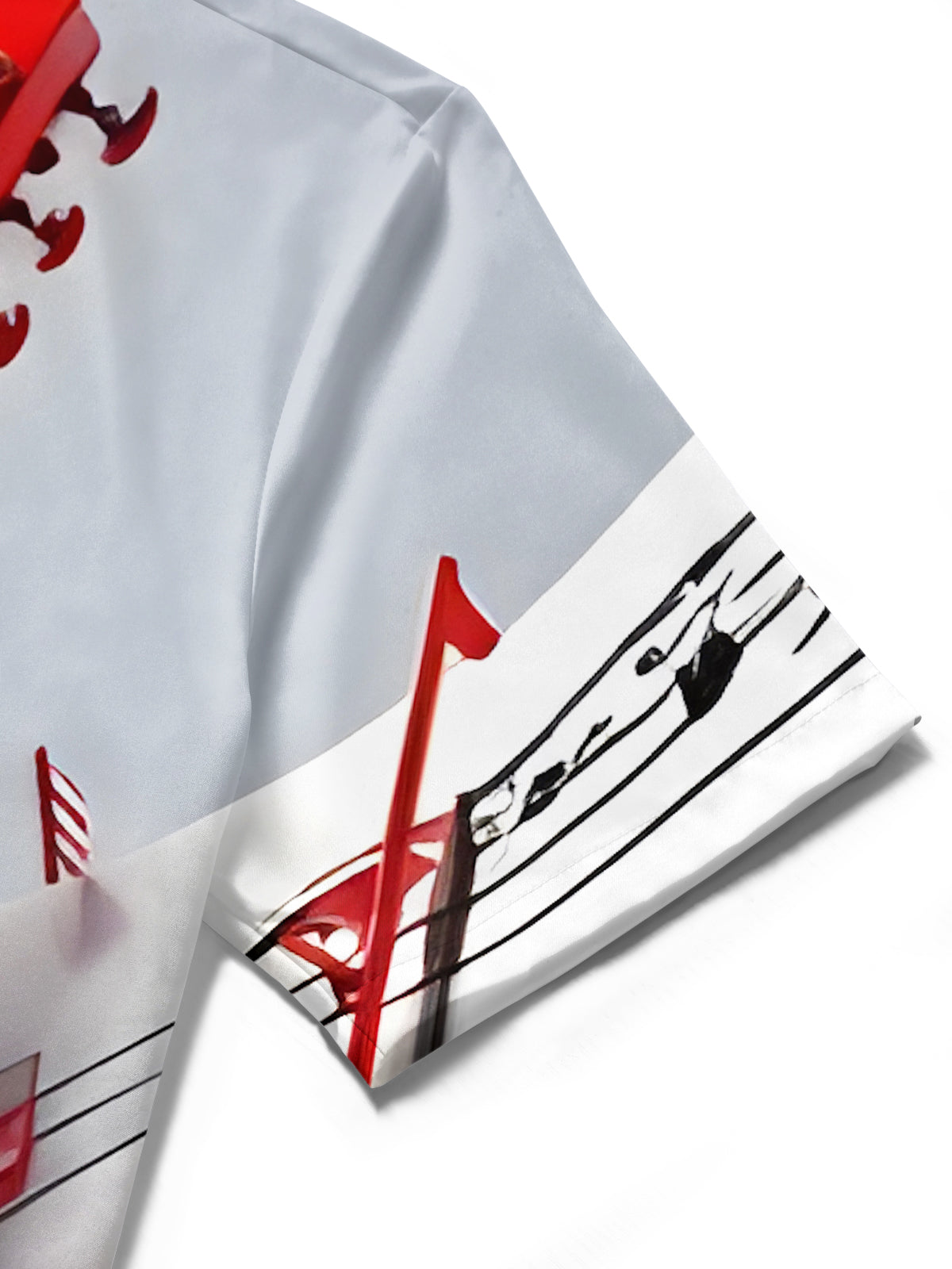 Guitar Musical Note Men's Pocket Short Sleeve Shirts