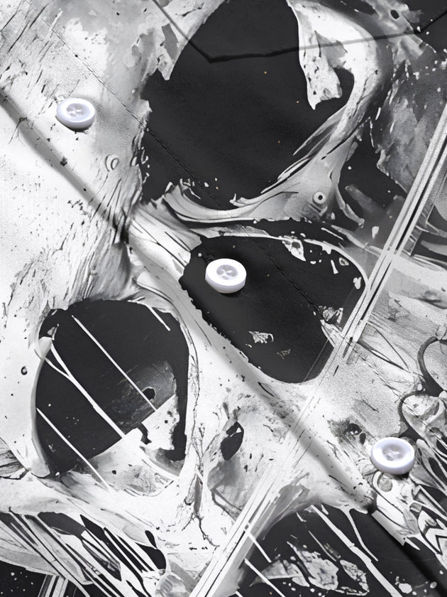 Skull Men's Pocket Short Sleeve Shirts