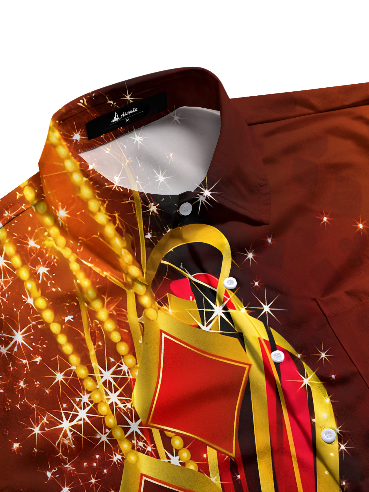 Poker Pattern Men's Pocket Short Sleeve Shirts