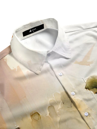 men's graphic art shirt side view