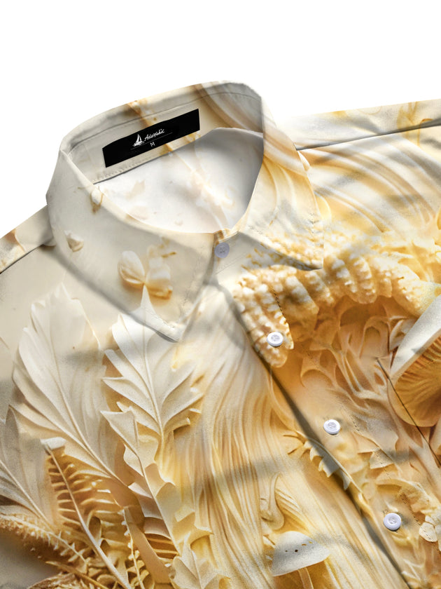 men's nature print shirt side view