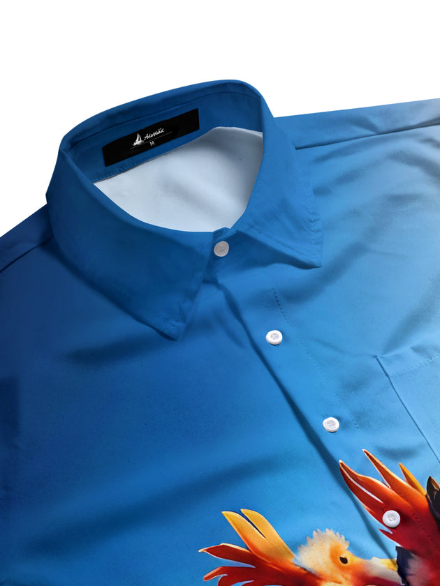 men's short sleeve shirt side view