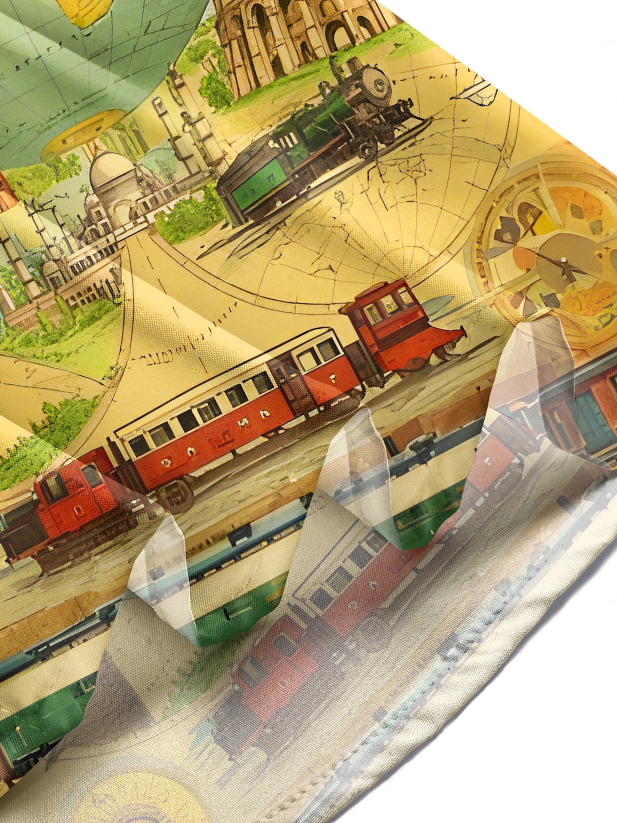 Retro Travel World Map Men's Pocket Short Sleeve Shirts