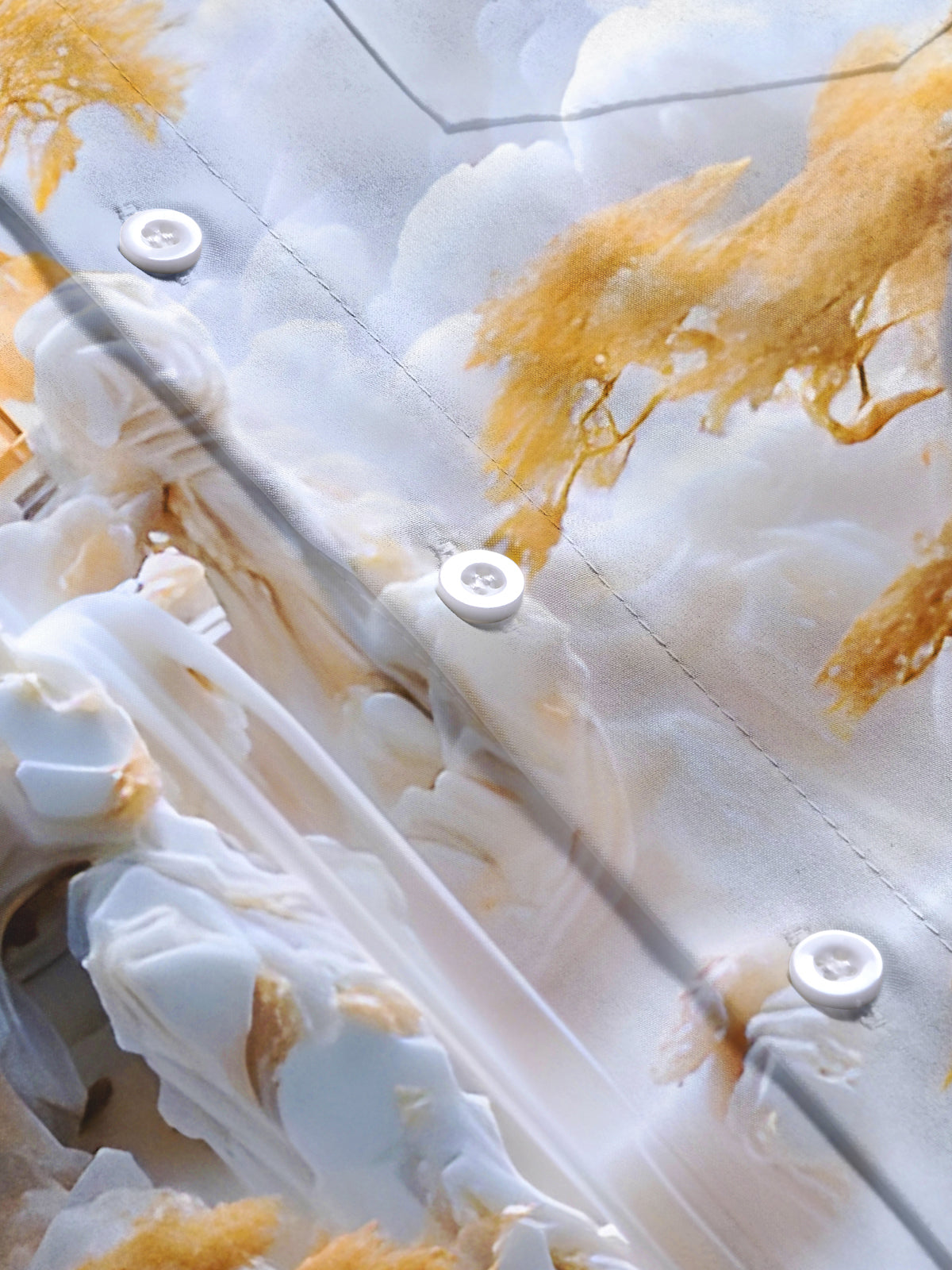 Layers Landscape Trees Courtyard Men's Pocket Short Sleeve Shirts