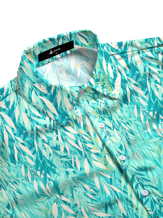 men's printed short sleeve flat lay shirt