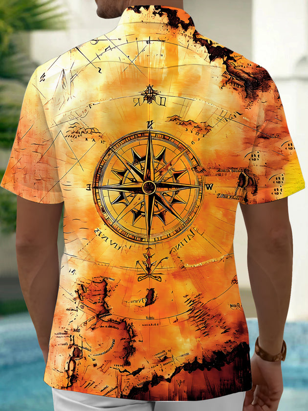 men's aloha shirt back view
