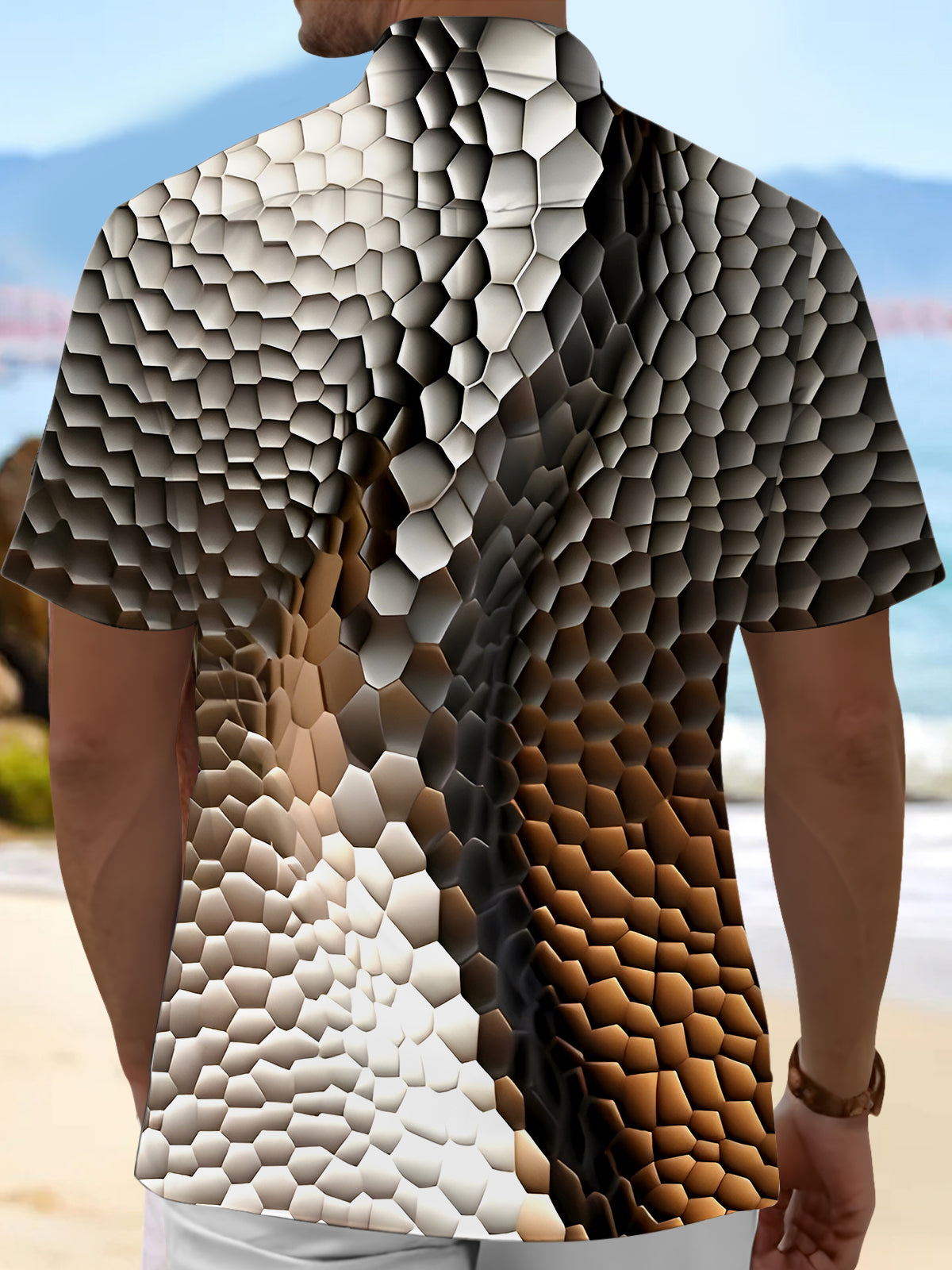 Geometry Men's Pocket Short Sleeve Shirts