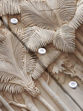 Men's art print short sleeve shirt close-up detail view