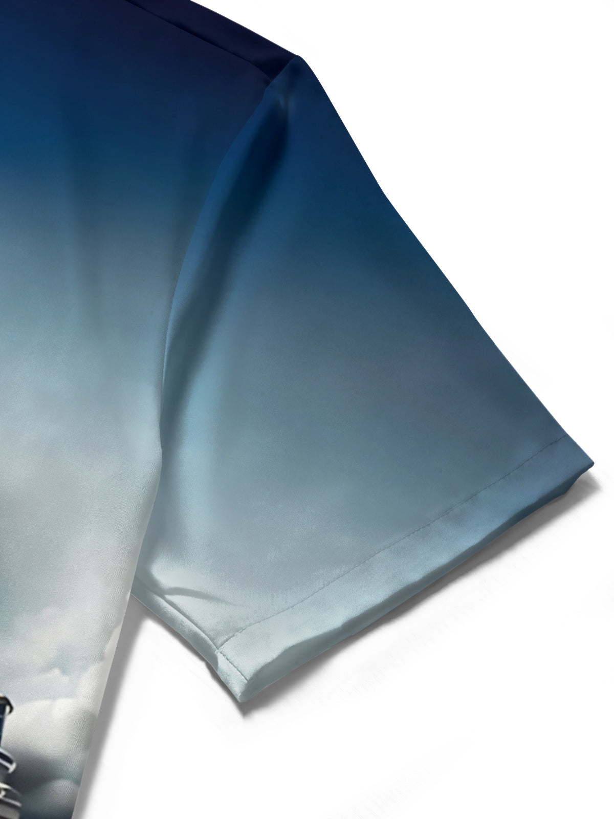 Lighthouse Clouds Waves Art Print Men's Pocket Short Sleeve Shirts