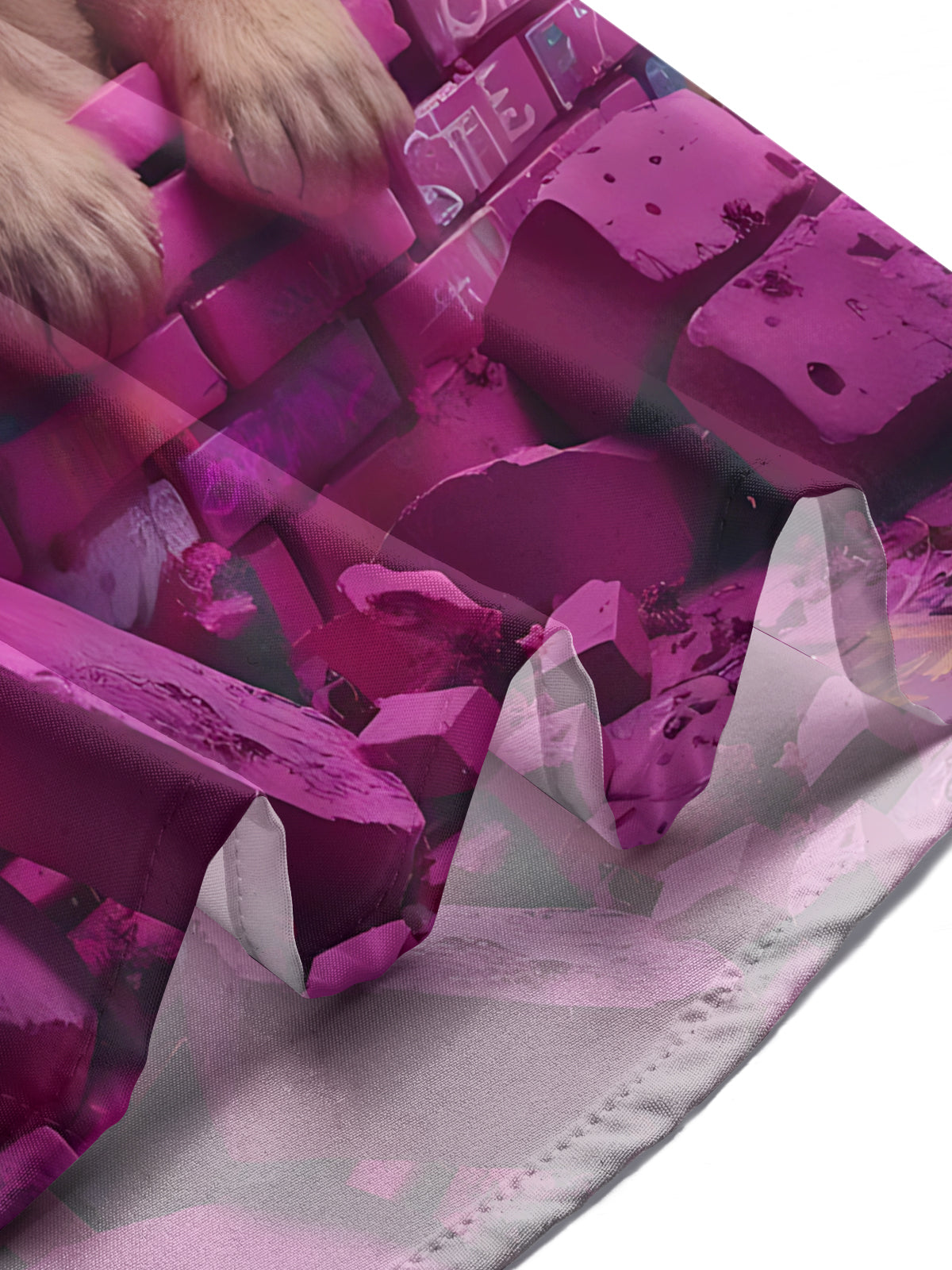 Funny Bear Print Men's Pocket Short Sleeve Shirts