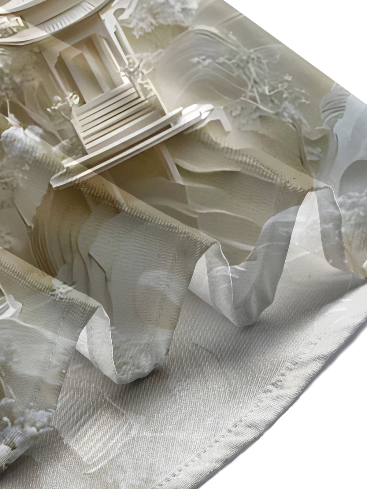 Courtyard Art Print Men's Pocket Short Sleeve Shirts