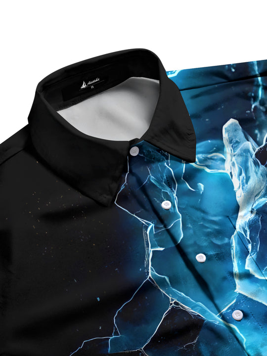 men's color fade shirt side view