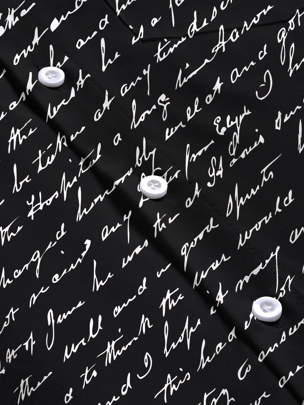 Letter Print Men's Pocket Long Sleeve Shirts