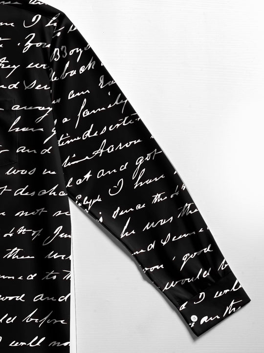 men's printed shirt close-up full sleeve