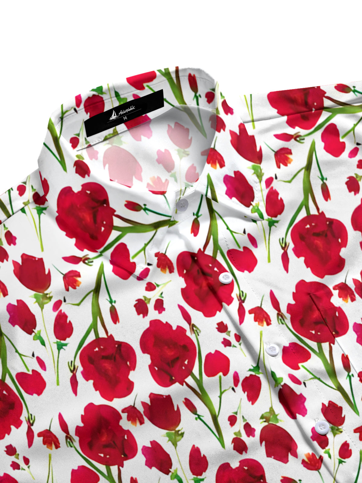 Floral Men's Pocket Short Sleeve Shirts
