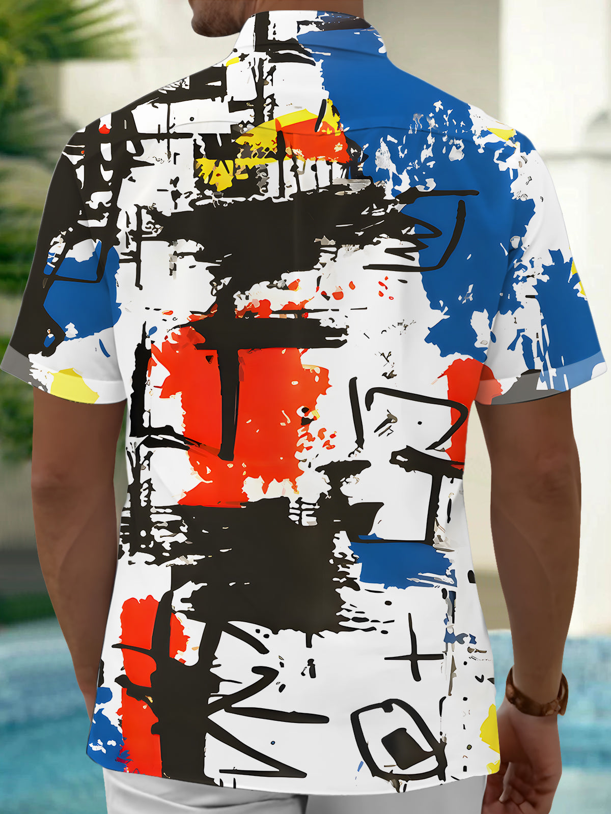 Tie Dye Men's Pocket Short Sleeve Shirts