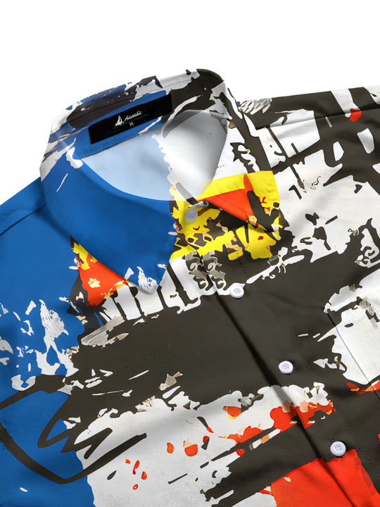 men's tie-dye shirt side view