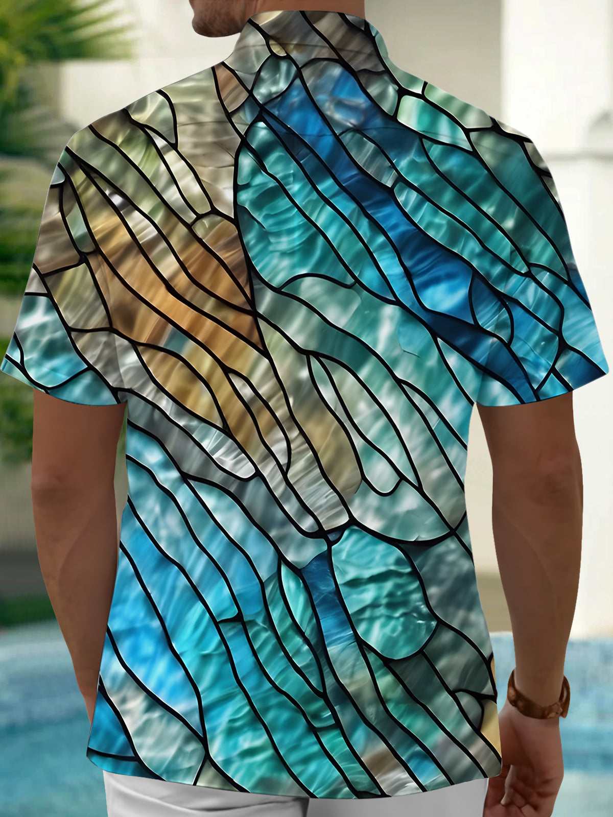 Geometry Men's Pocket Short Sleeve Shirts