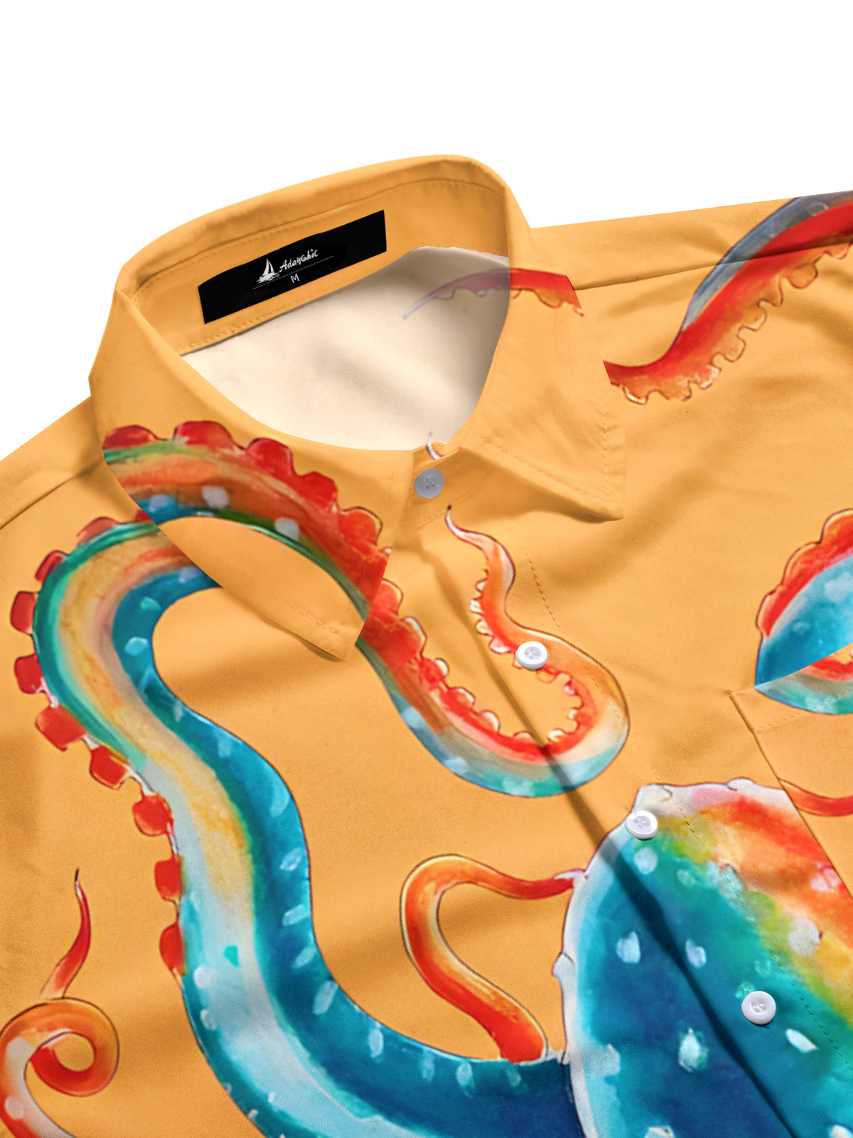 Hawaiian Octopus Men's Pocket Short Sleeve Shirts