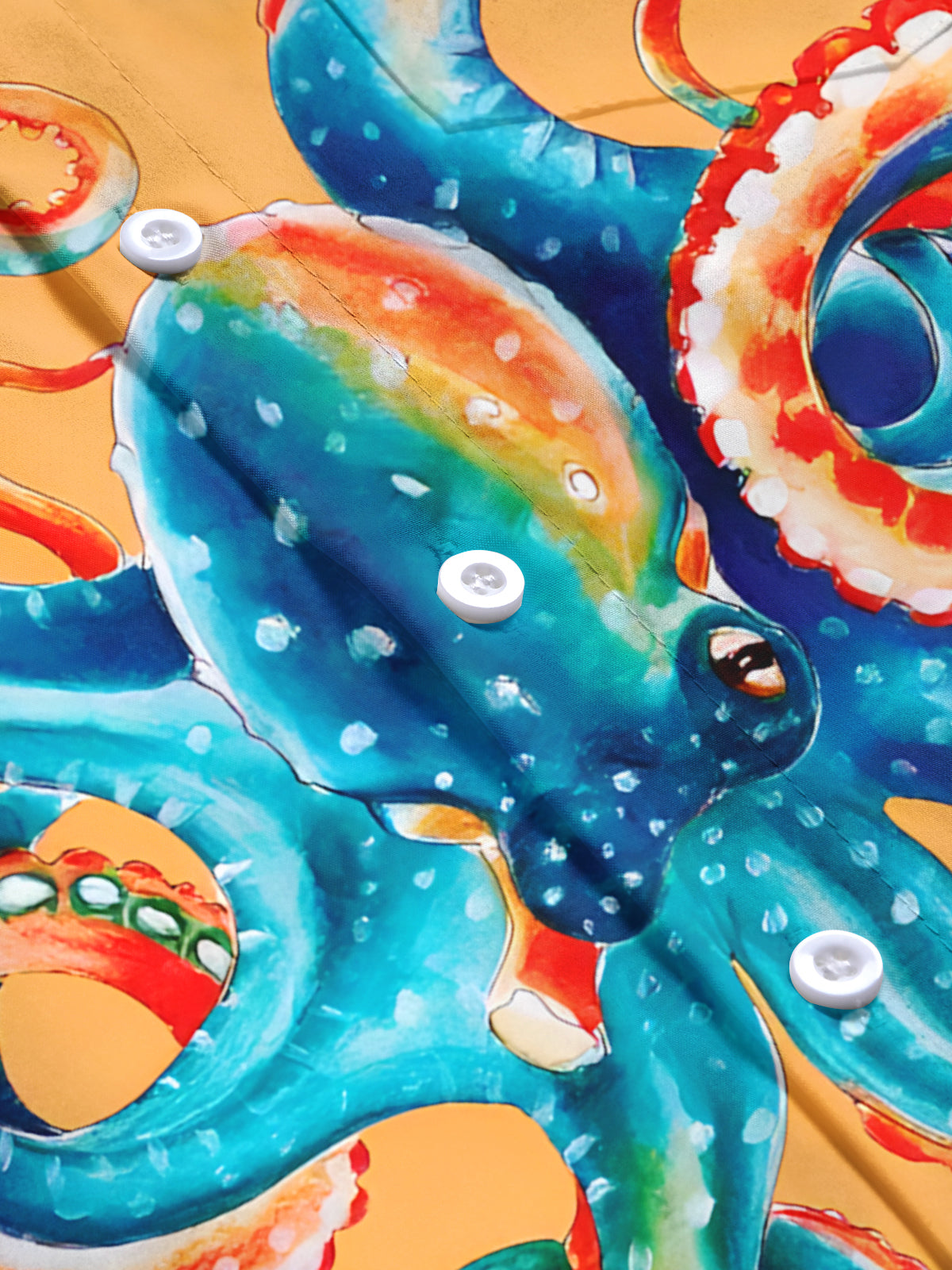 Hawaiian Octopus Men's Pocket Short Sleeve Shirts