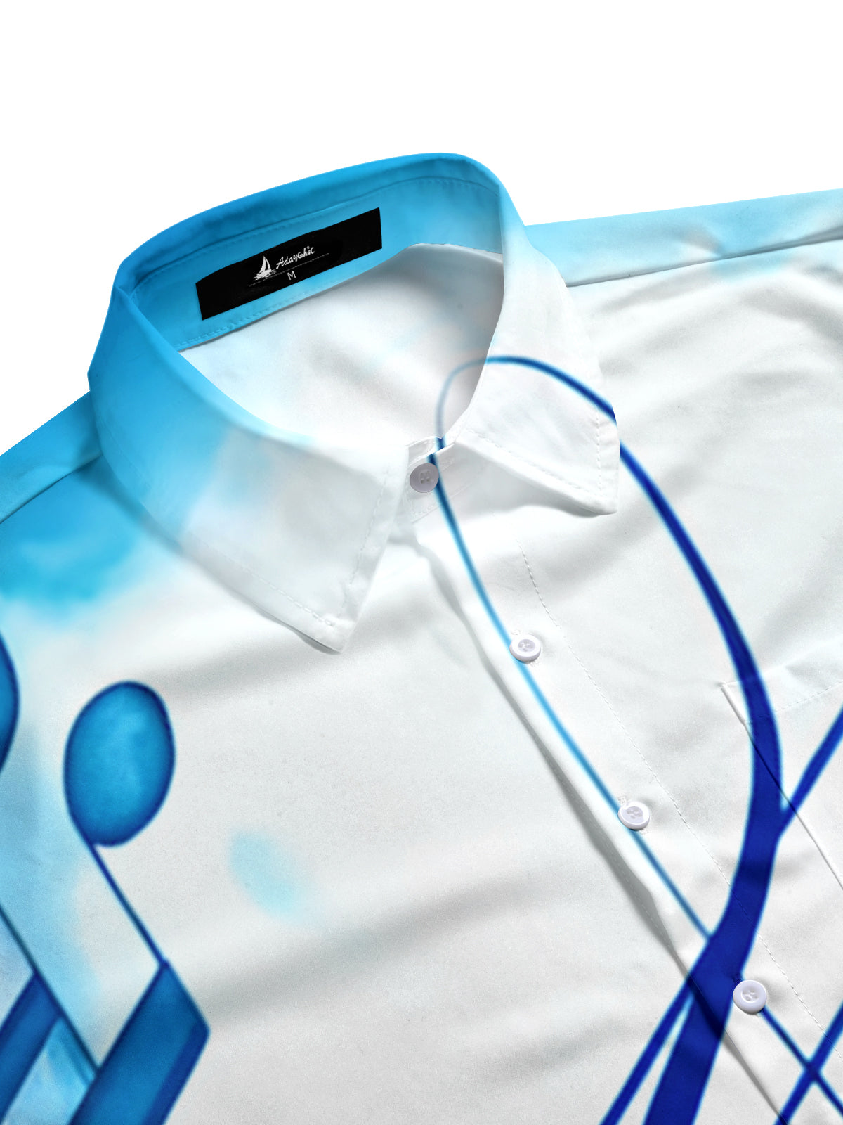 Musical Note Men's Pocket Short Sleeve Shirts