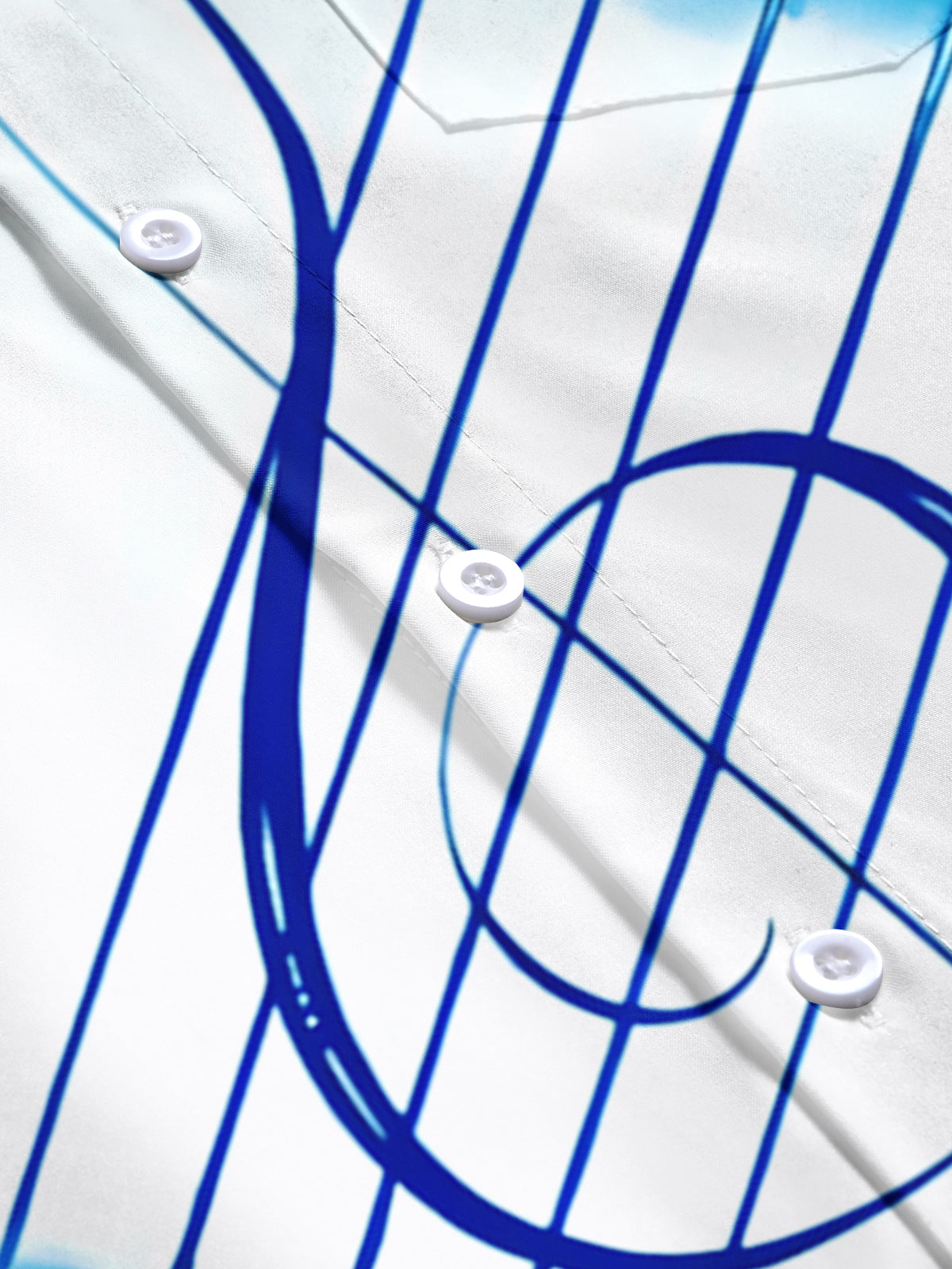 Musical Note Men's Pocket Short Sleeve Shirts