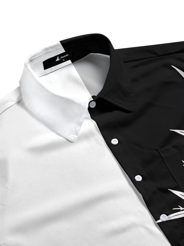 men's printed short sleeve flat lay shirt