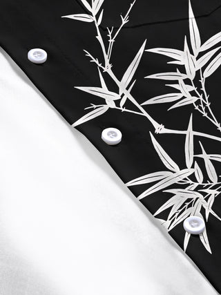 men's printed shirt close-up short sleeve