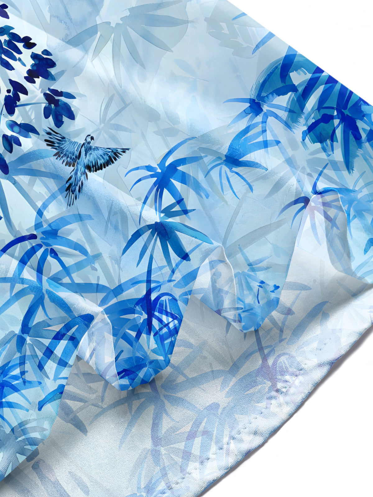 Bamboo Leaf Men's Pocket Long Sleeve Shirts