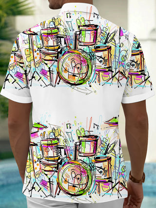 men's red band shirt back view