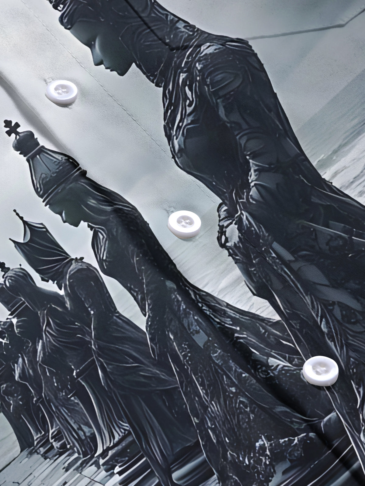 Chess Board Art Print Men's Pocket Short Sleeve Shirts