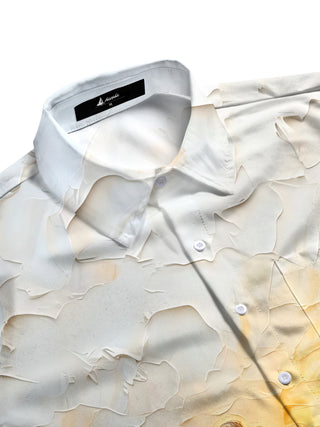 men's graphic art shirt side view