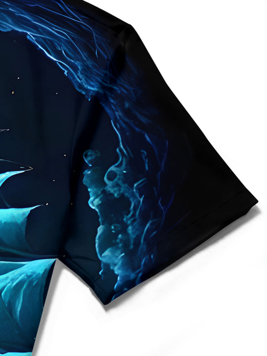 men's Hawaiian shirt close-up short sleeve