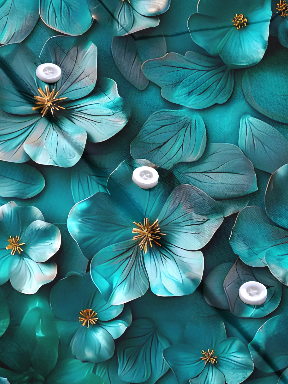 Floral Men's Pocket Short Sleeve Shirts