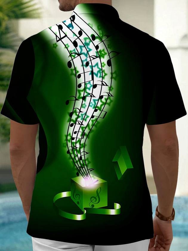 men's band shirt back view