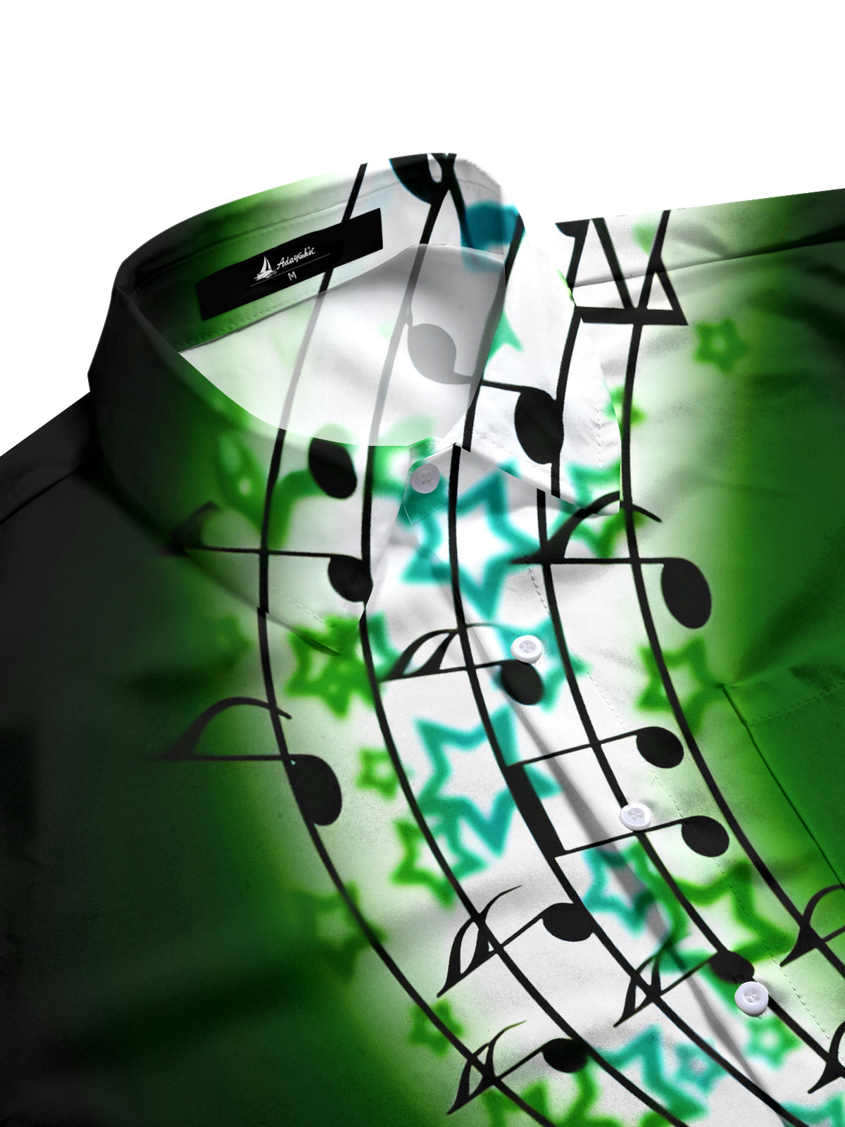 Musical Note Men's Pocket Short Sleeve Shirts