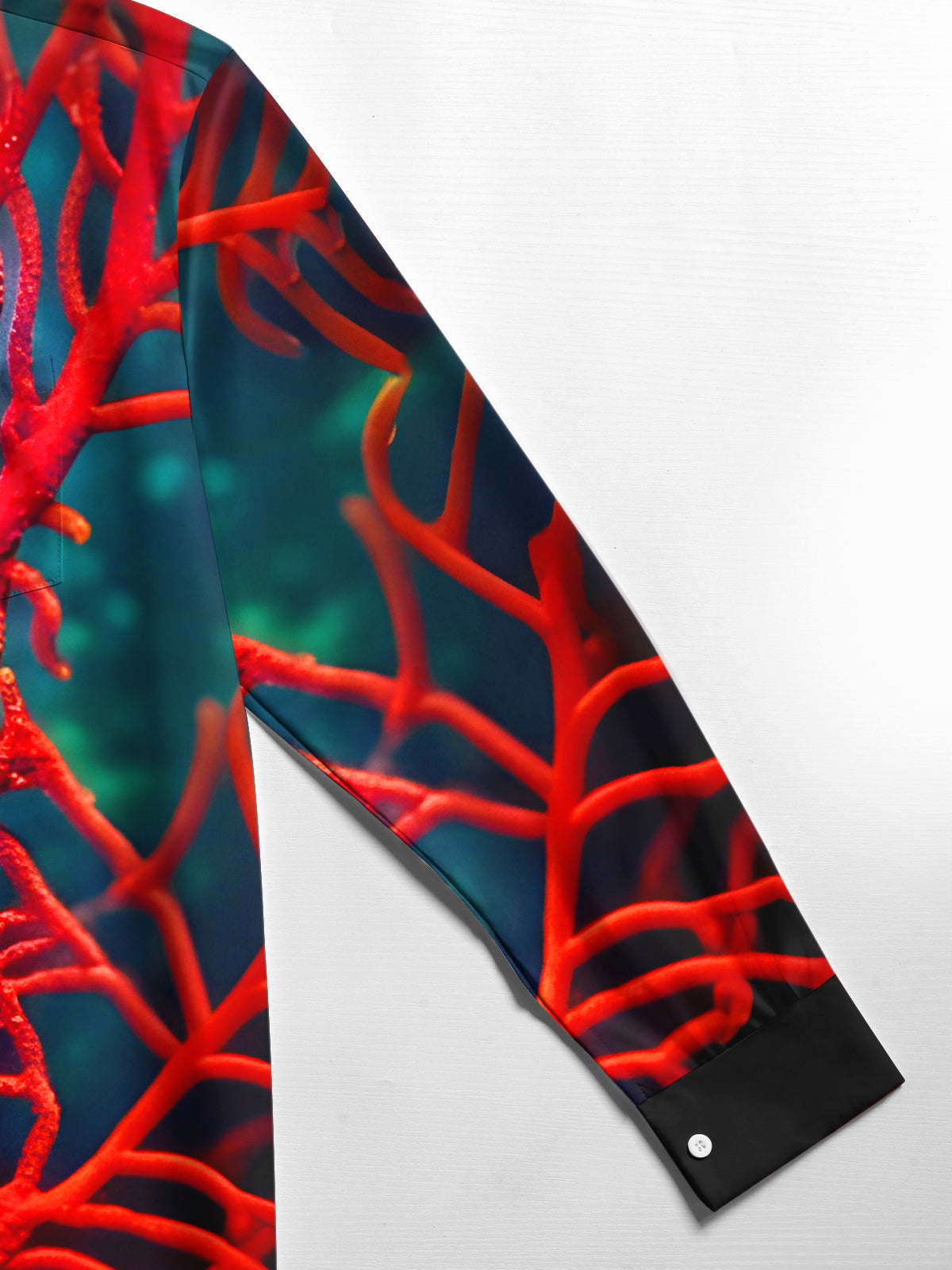 Coral Men's Pocket Long Sleeve Shirts