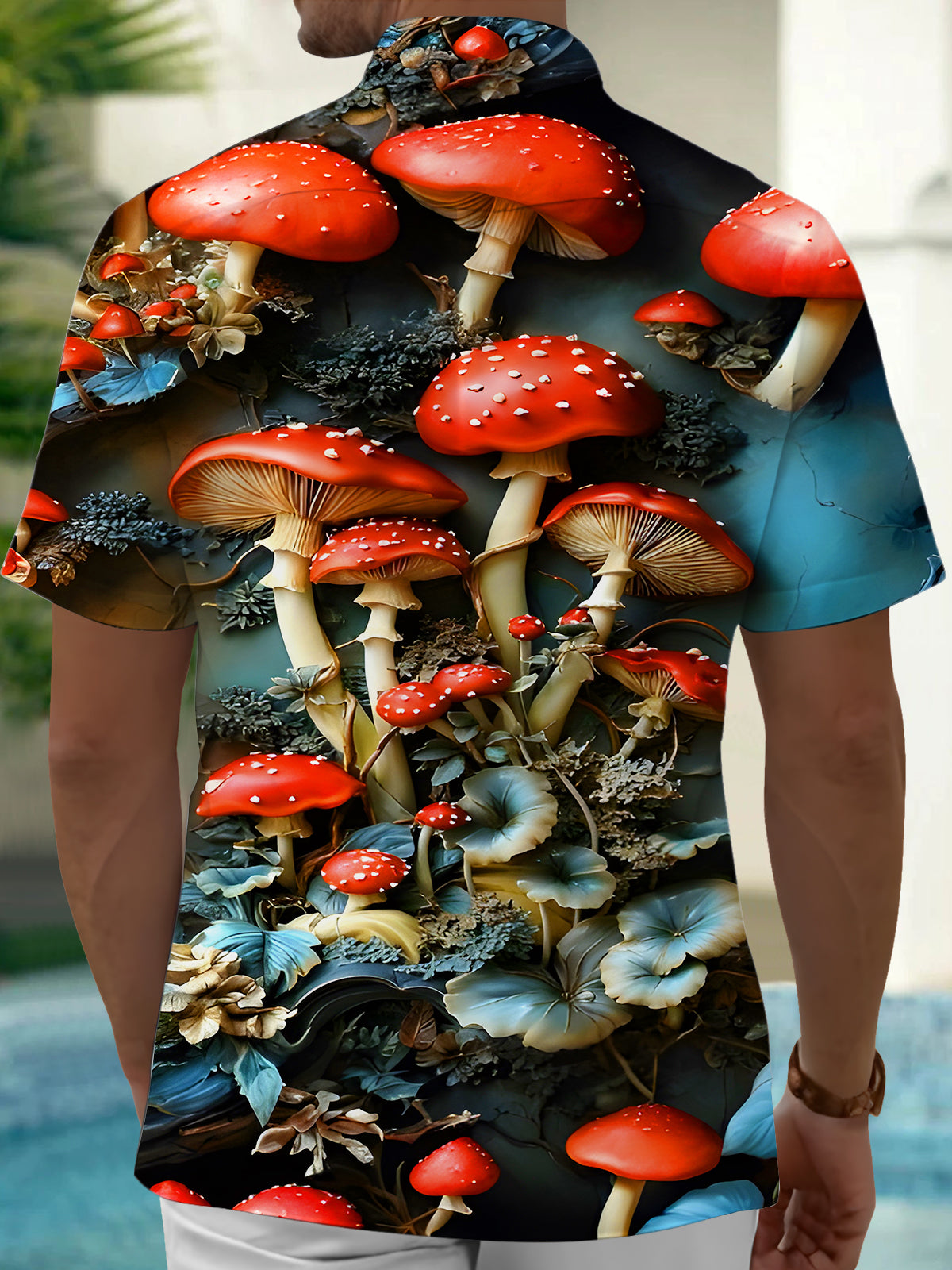 Mushroom Relief Men's Pocket Short Sleeve Shirts