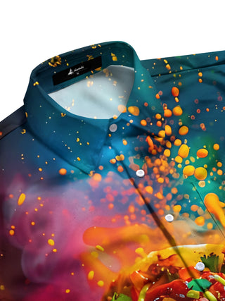men's short sleeve shirt side view