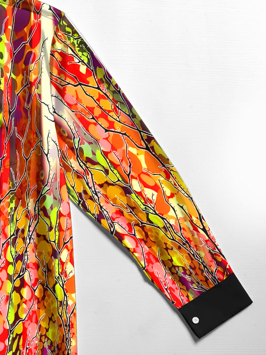 men's tie dye shirt close-up full sleeve