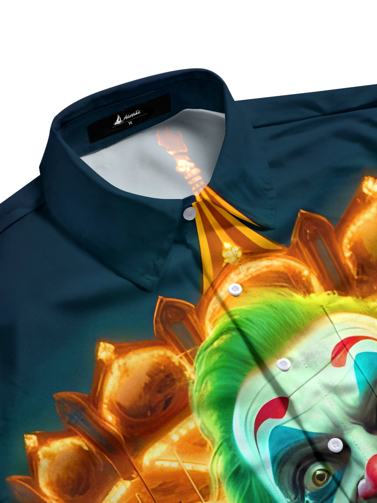 Funny Joker Amusement Park Men's Pocket Short Sleeve Shirts