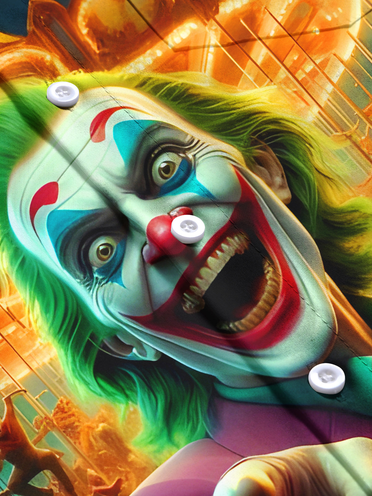 Funny Joker Amusement Park Men's Pocket Short Sleeve Shirts