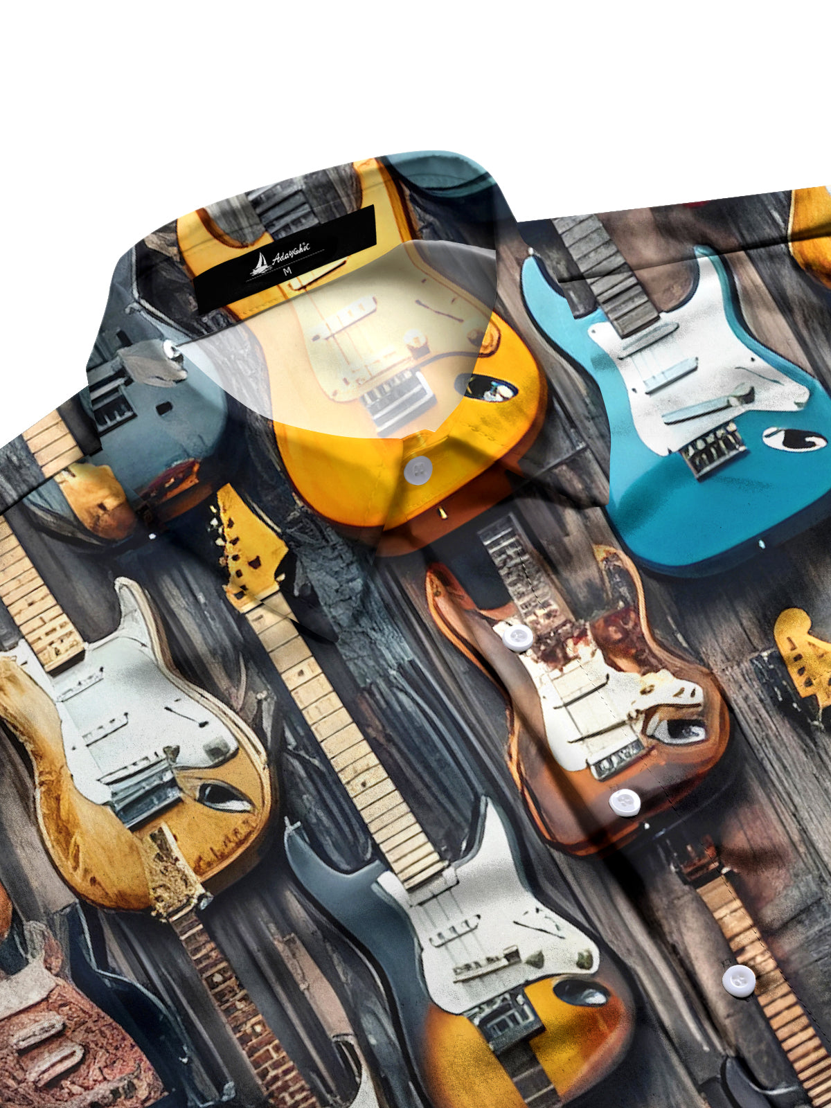 Guitar Men's Pocket Short Sleeve Shirts