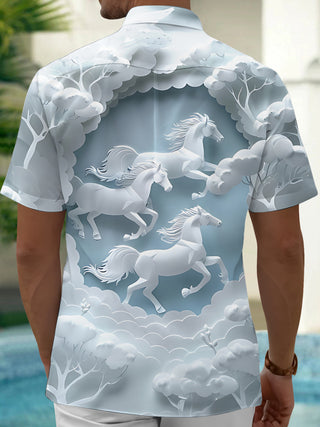men's artistic design shirt back view