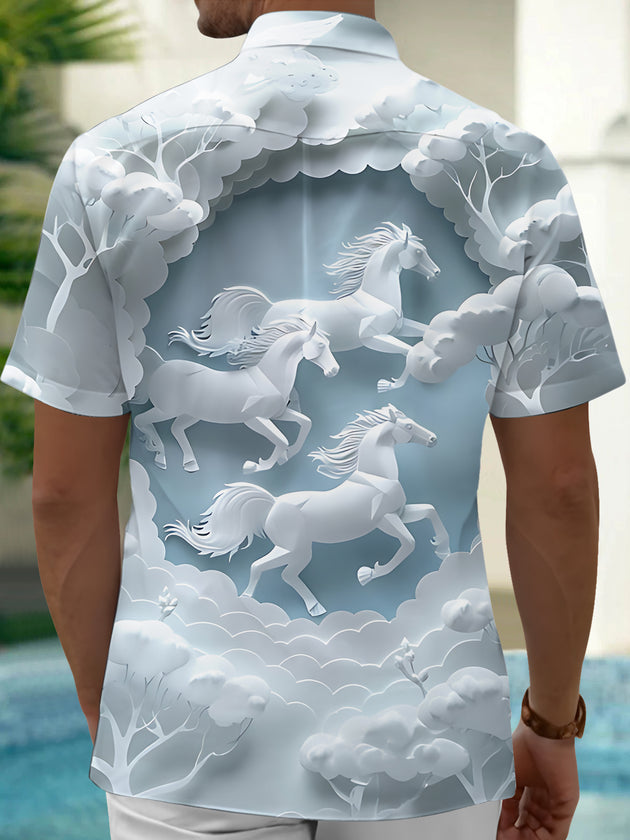 men's artistic design shirt back view